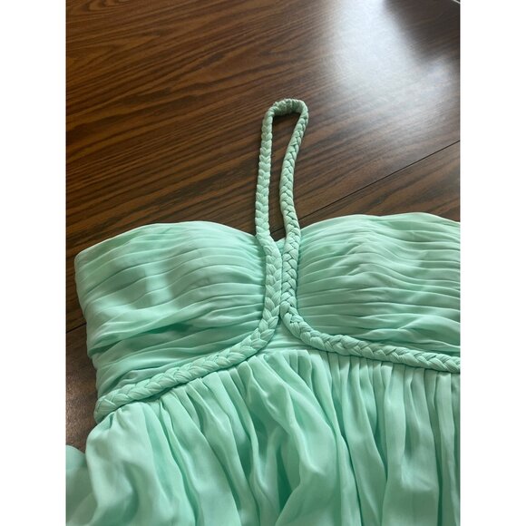 Light mint green strapless maxi wedding prom special ocassion dress size 10 - Picture 2 of 9